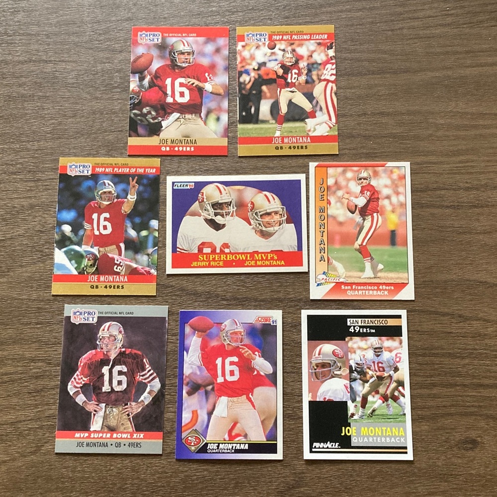 Joe Montana Football Card Collection
